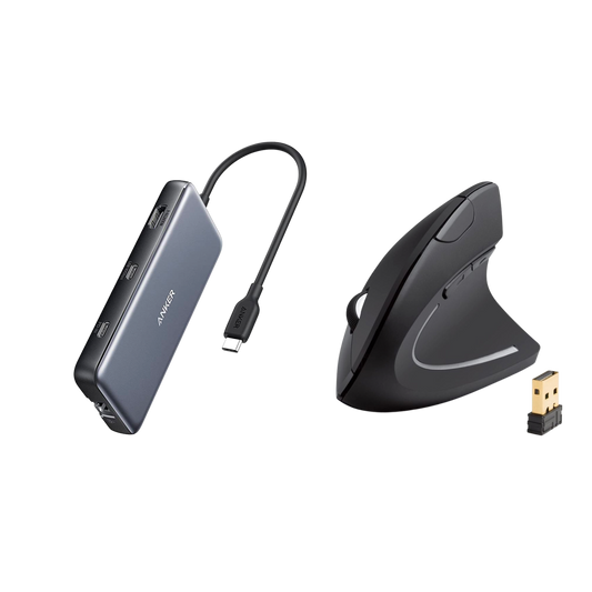 Workspace Power Set | Anker 8-in-1 USB-C Hub and 2.4G Wireless Mouse