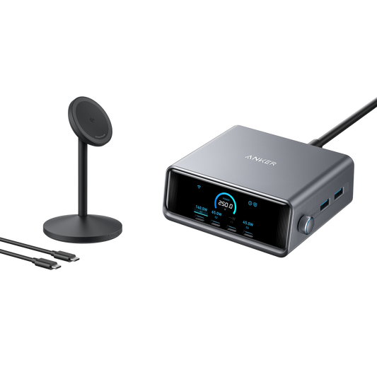 Workspace Power Set | Anker Prime 250W Charger and Wireless Stand