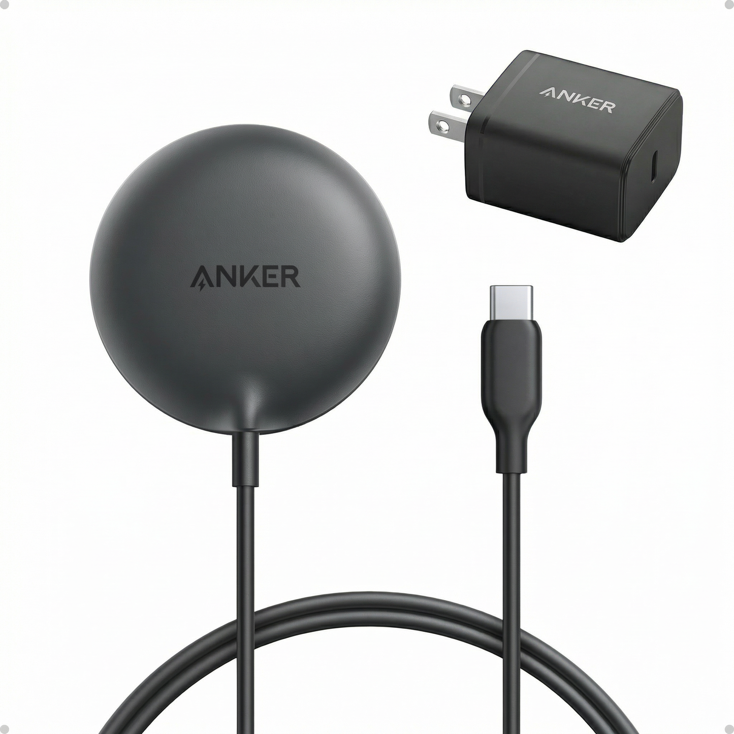 Anker Zolo Wireless Charger (Magnetic, Pad, 1 Pack with Adapter)
