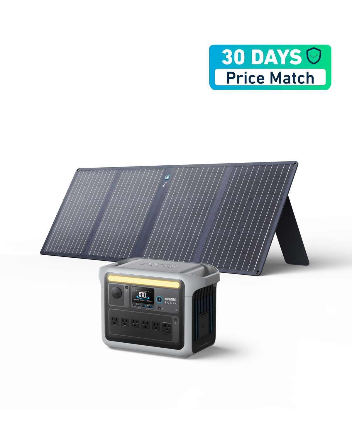Anker SOLIX C1000 Portable Power Station - 1056Wh | 1800W｜100W Solar Panel